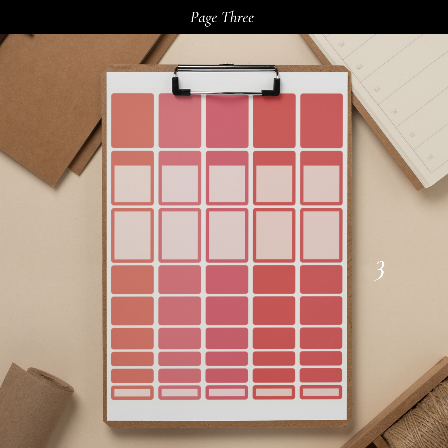 Printable Salmon Planner Sticker Set