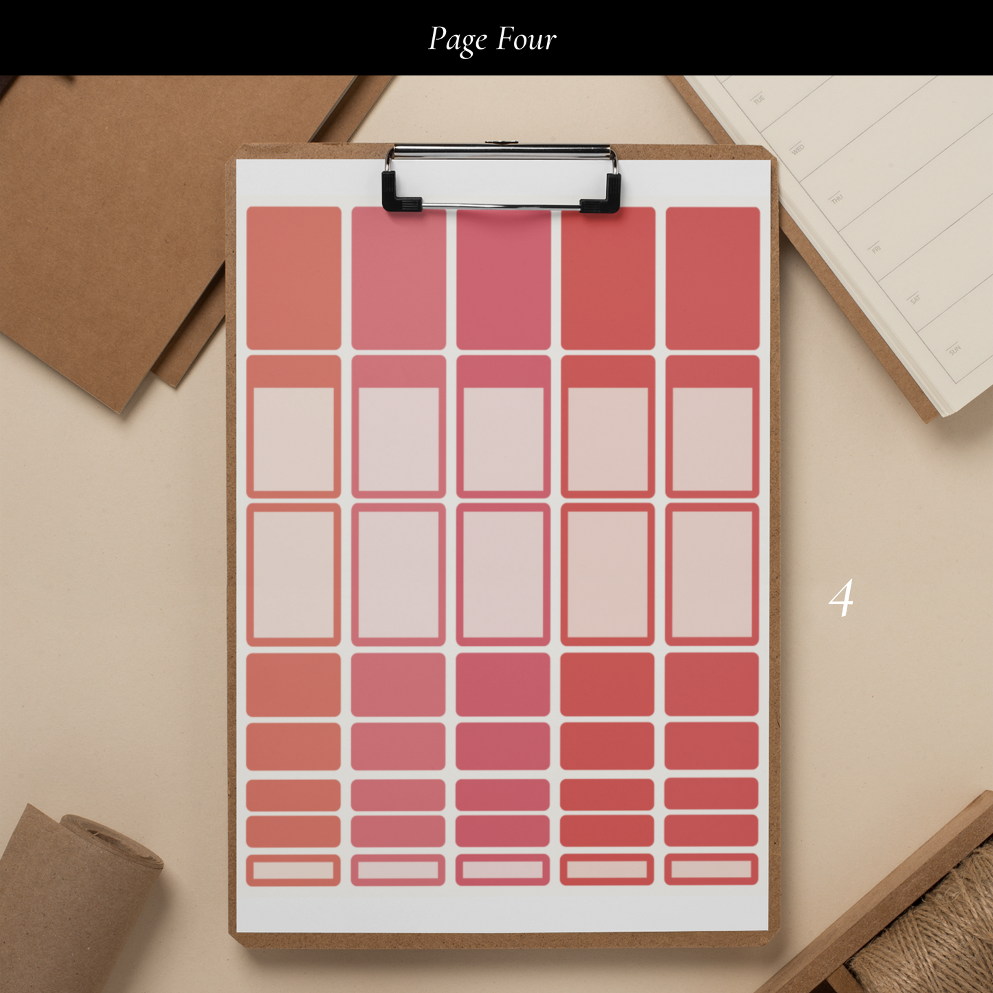 Printable Salmon Planner Sticker Set