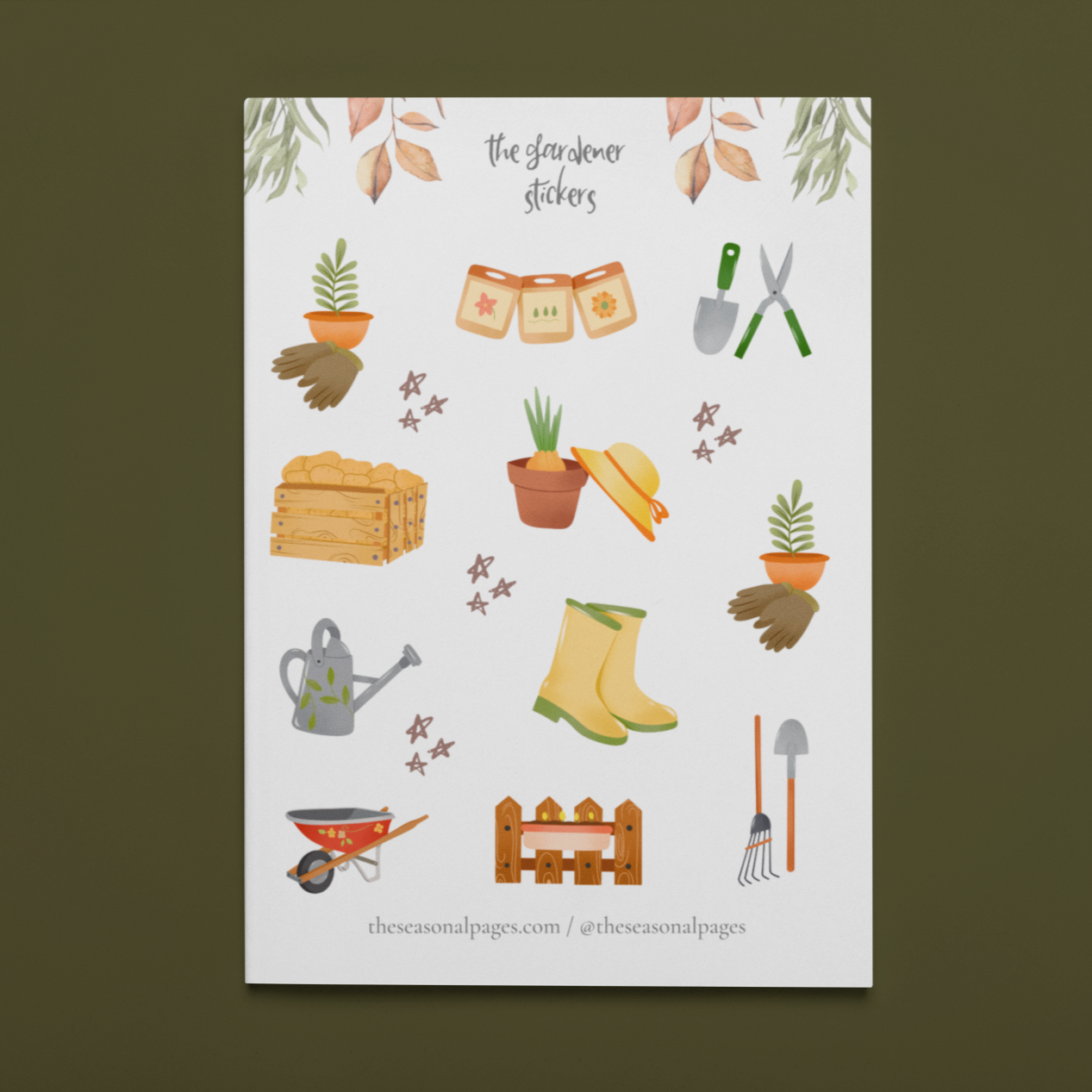 Printable The Gardener Sticker Set