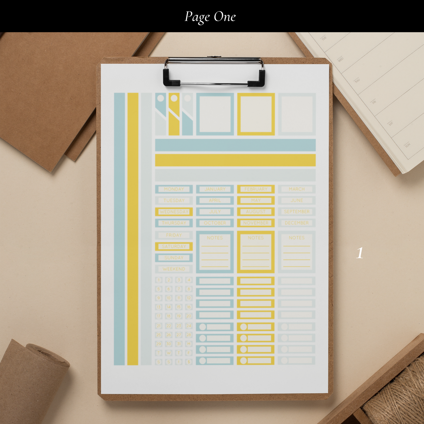 Printable Sunny Planner Sticker Set