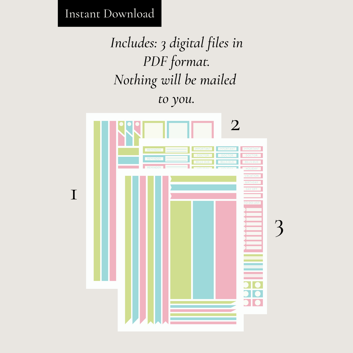 Printable Sweet Life Planner Sticker Set