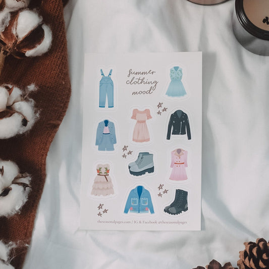 Summer Mood Clothing Sticker Sheet