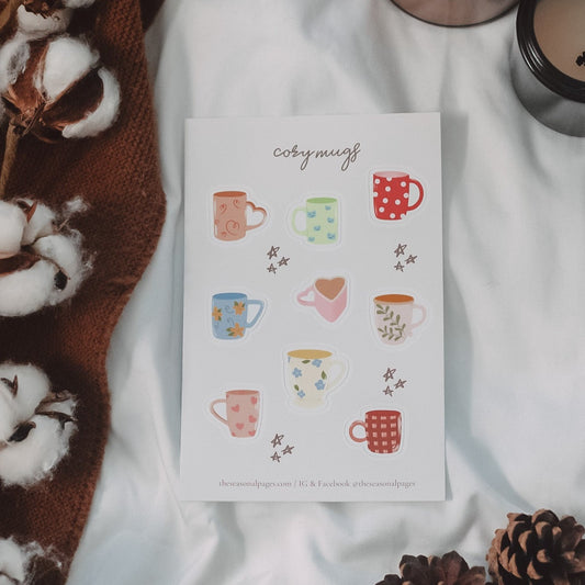 Cozy Mugs Sticker Sheet