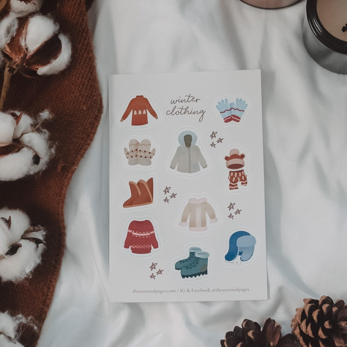 Normal Clothes Sticker Winter Clothing Sticker Sheet – The Seasonal Pages