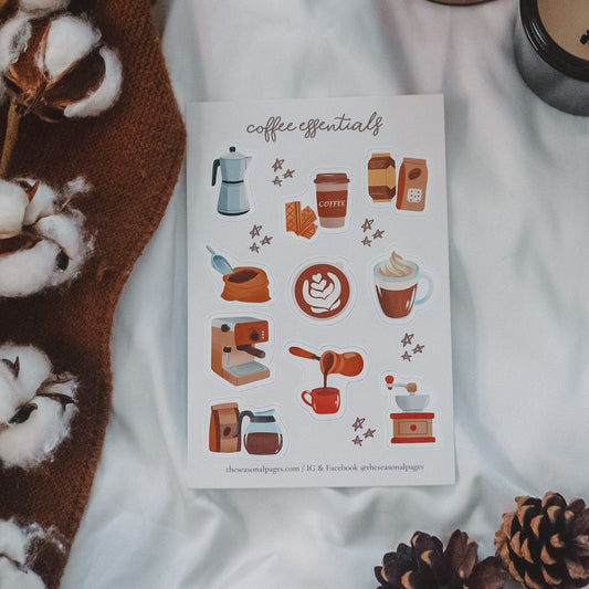Coffee Essentials Sticker Sheet