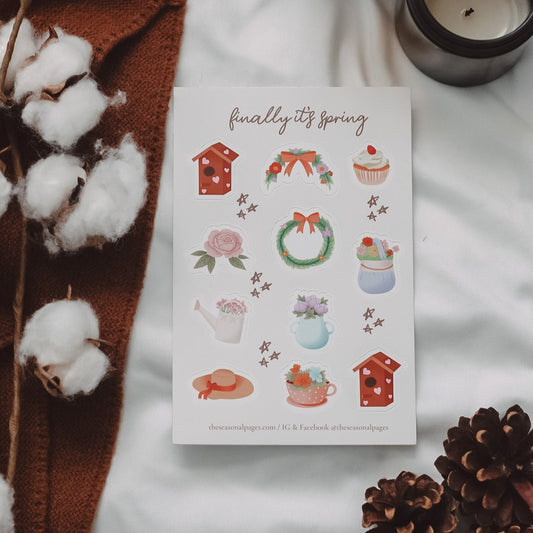 Finally Its Spring Sticker Set