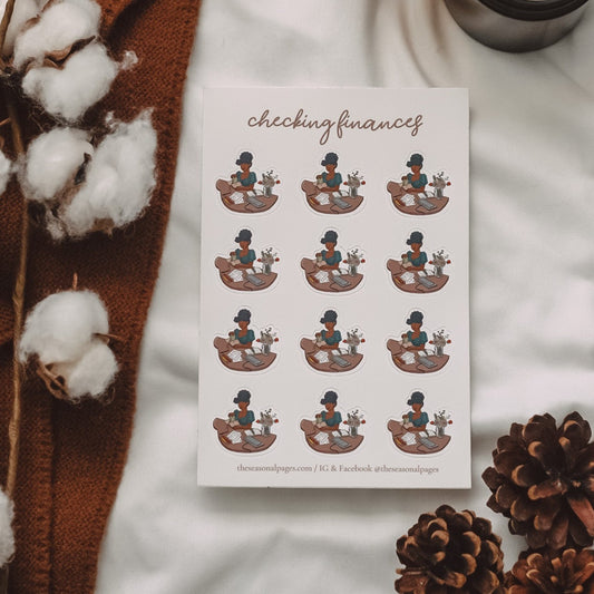 Checking Finances Sticker Sheet