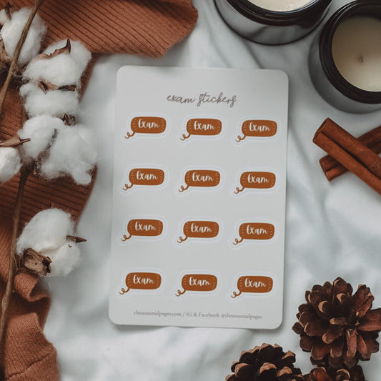 Exam Sticker Sheet