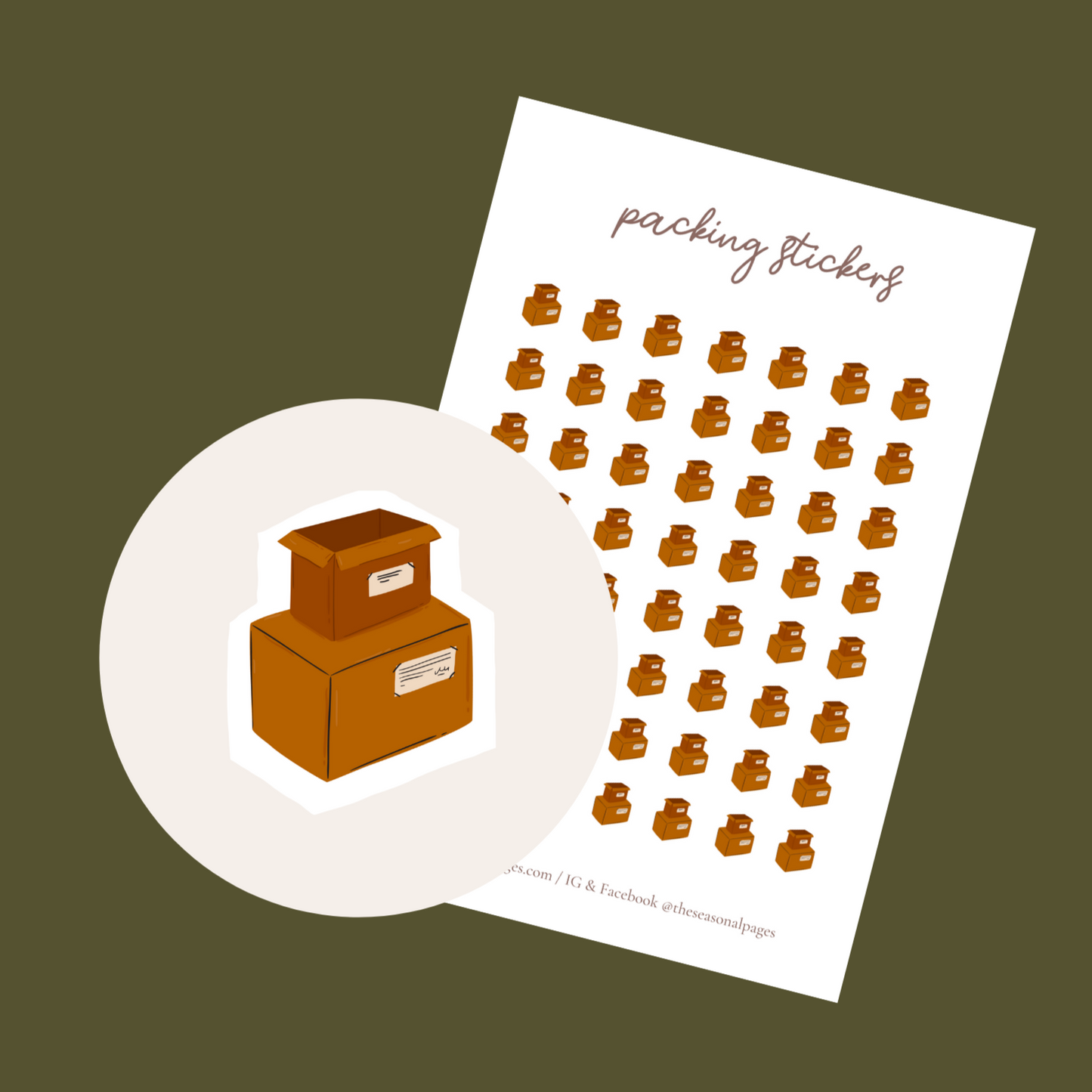 Printable Packing Stickers