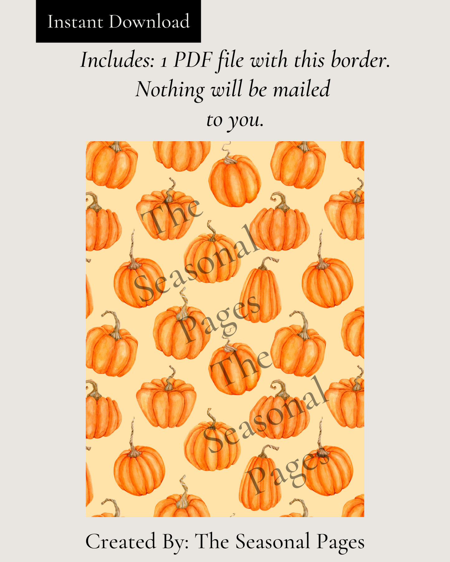 Pumpkin Patch Stationery Printable