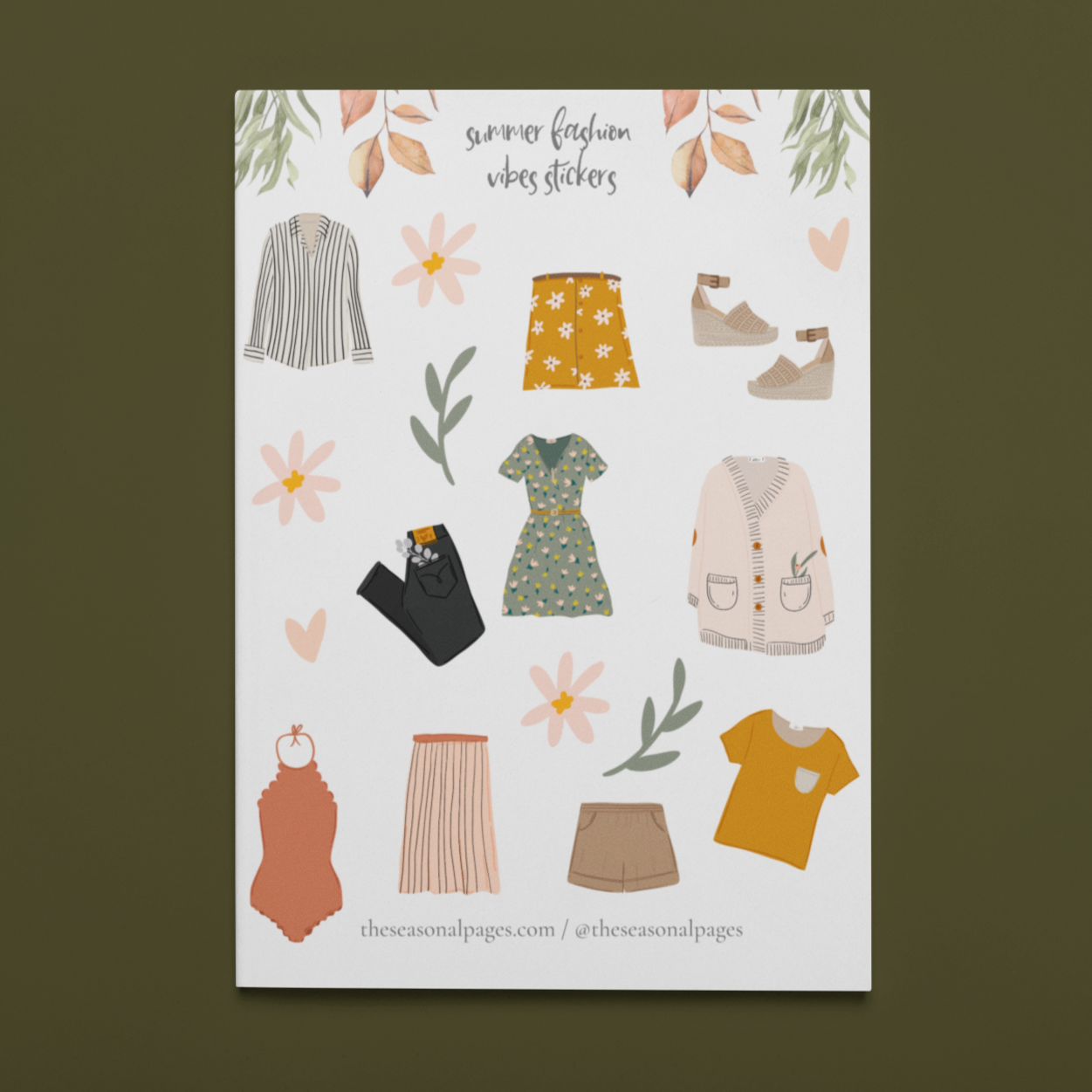 Printable Summer Fashion Sticker Set