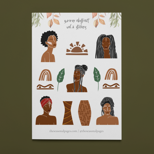 Printable Summer Abstract Vol.2 Sticker Set