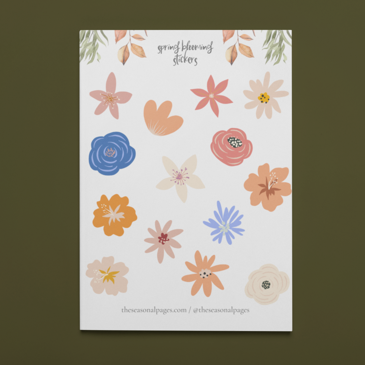 Printable Spring Blooming Sticker Set