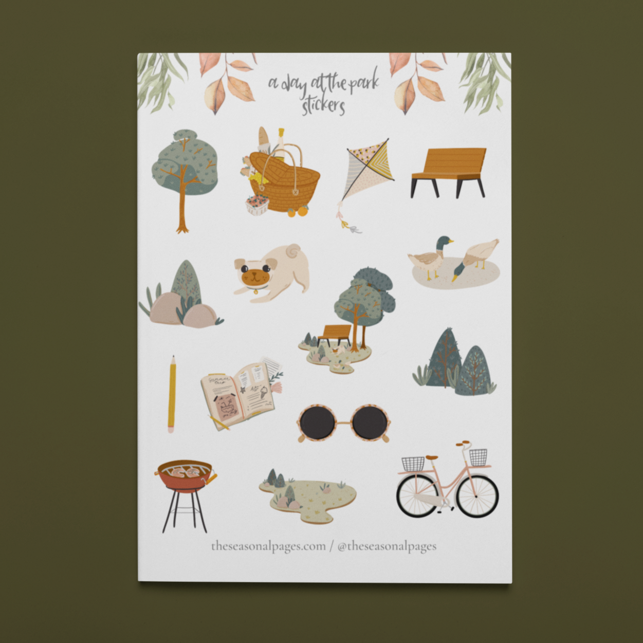 Printable A Day In The Park Sticker Set