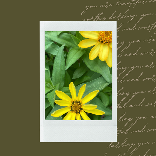 Happy Yellow Floral Polaroid