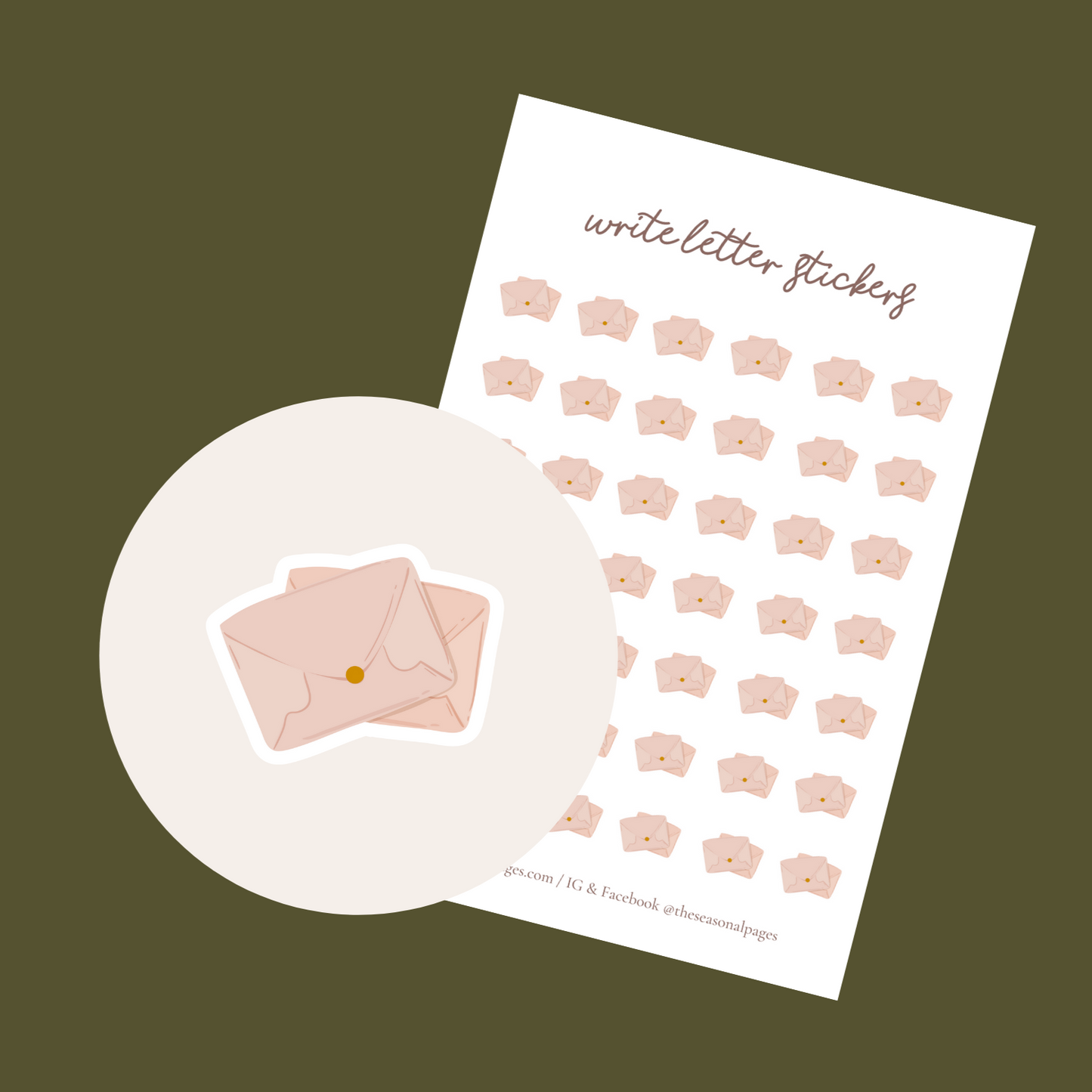 Printable Write Letter Stickers