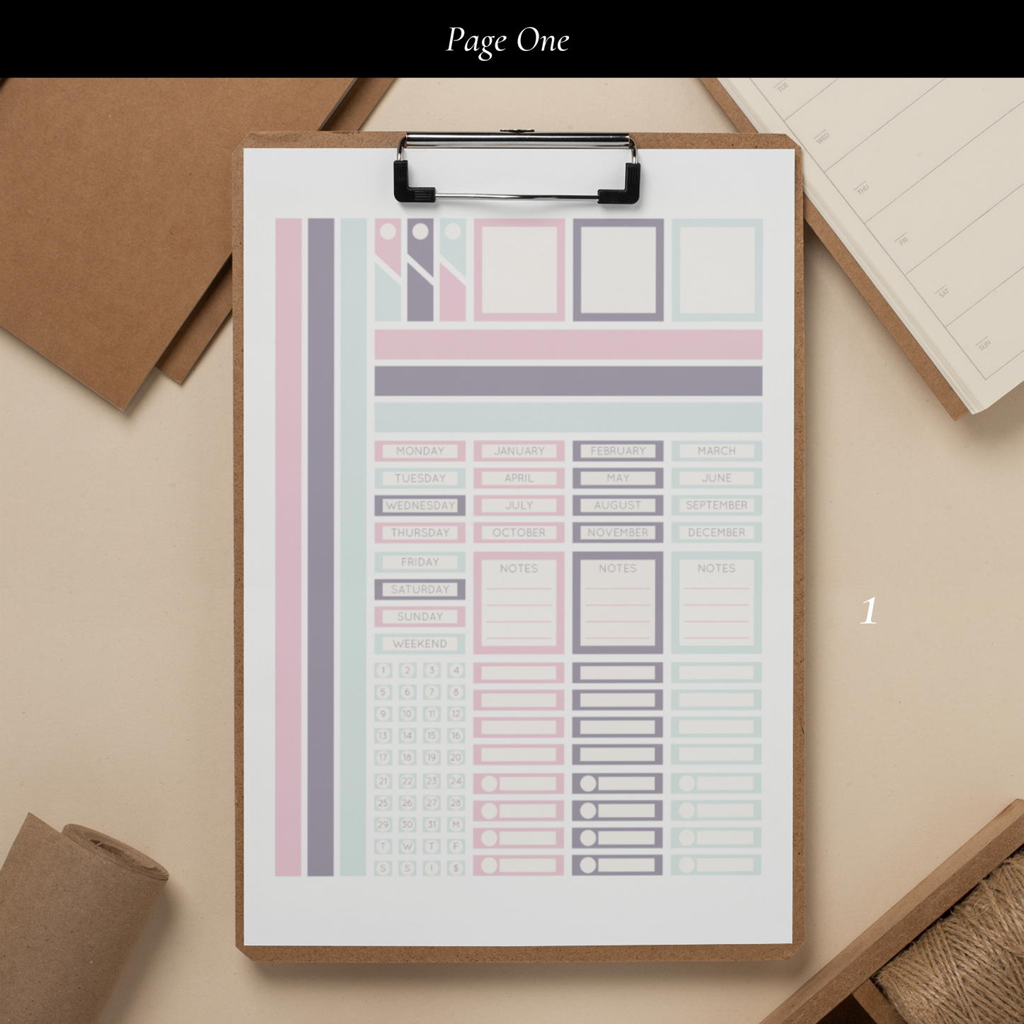 Printable Dainty Planner Sticker Set