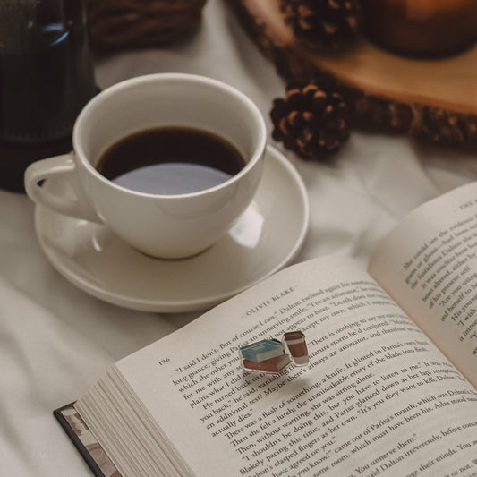 Coffee & A Stack Of Books Pin