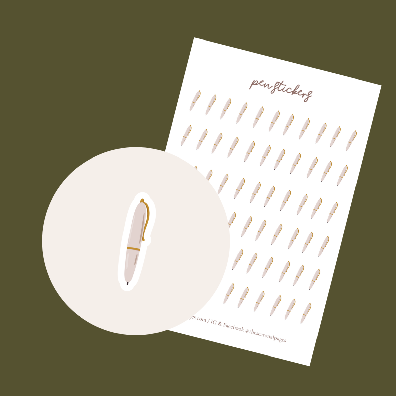 Printable Pen Stickers – The Seasonal Pages