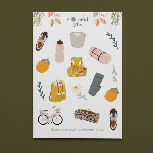 Printable A Little Workout Sticker Set