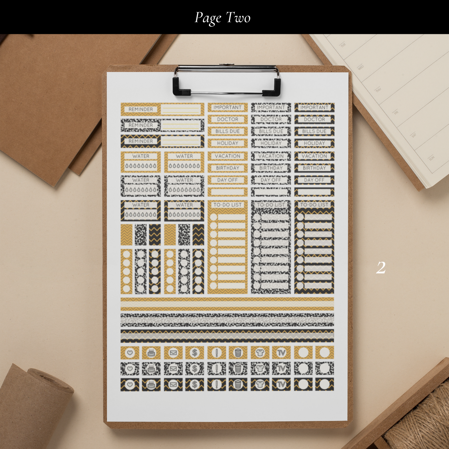 Printable The Bee Planner Sticker Set