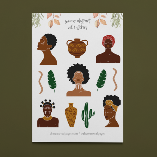 Printable Summer Abstract Vol.1 Sticker Set