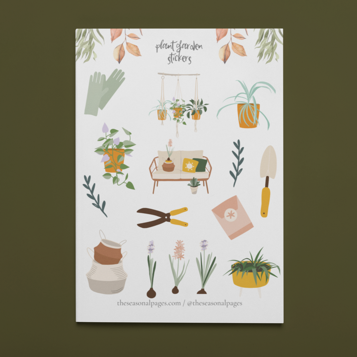 Printable Plant Garden Sticker Set