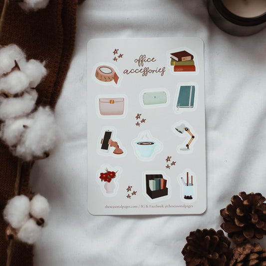Office Accessories Sticker Sheet
