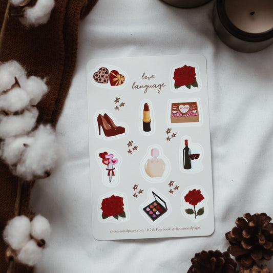 Love Language Sticker Sheet