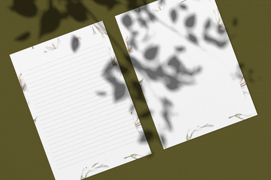 Printable Flower Elegance Stationery