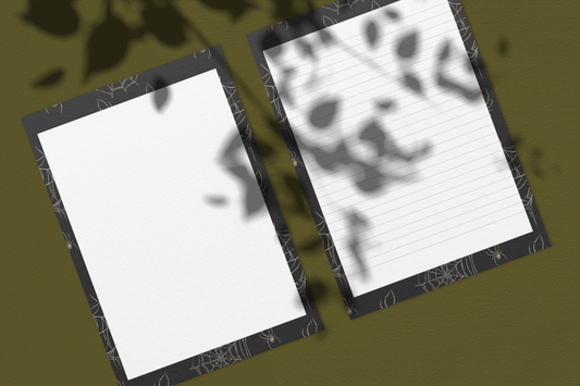 Spider Web Stationery Printable