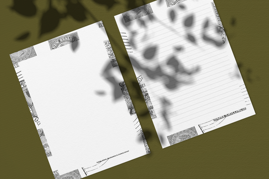 Printable Black & White Stamp Stationery