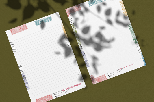 Printable Colorful Stamp Stationery