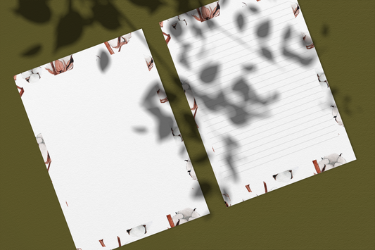 Printable Cotton Nature Stationery