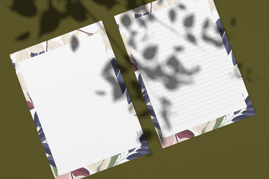 Printable Colored Plant Stationery