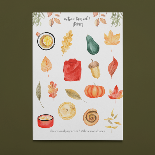 Printable Autumn Time Vol. 1 Sticker Set