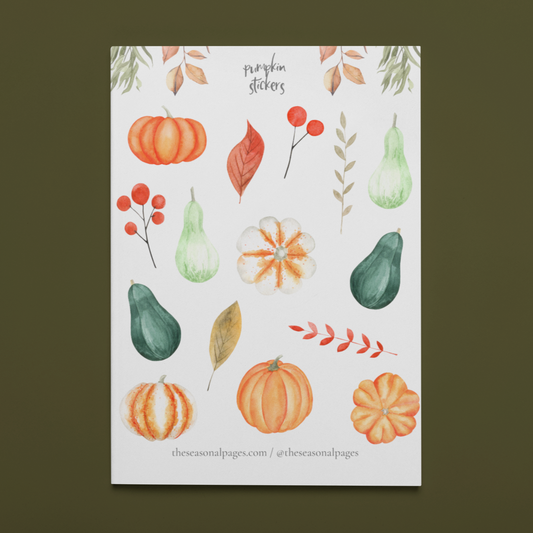 Printable Pumpkin Sticker Set