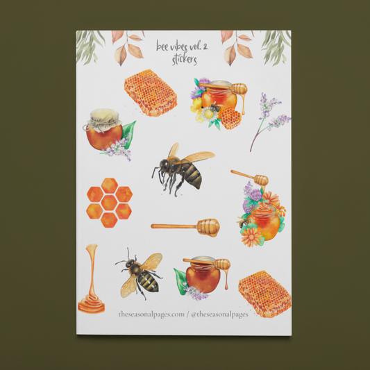 Printable Bee Vibes Vol. 2 Sticker Set