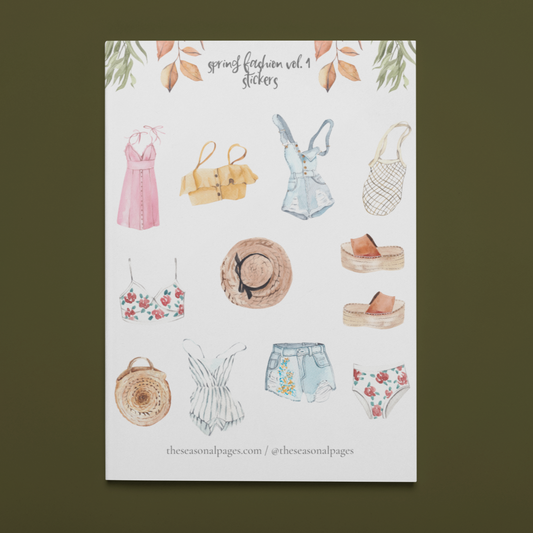 Printable Spring Fashion Vol. 1 Sticker Set