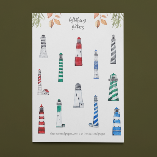 Printable Lighthouse Sticker Set