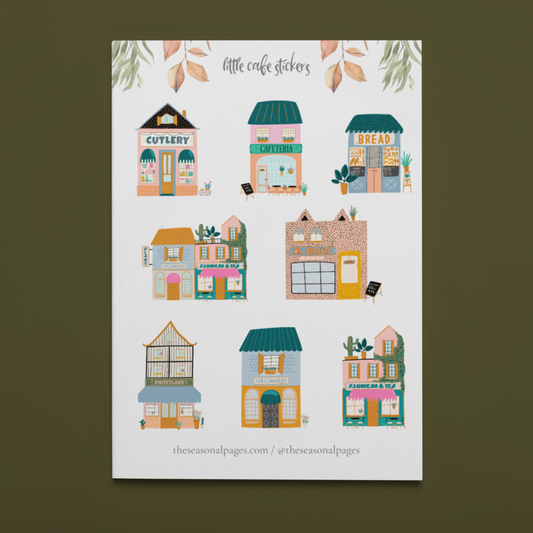 Printable Little Cafe Sticker Set