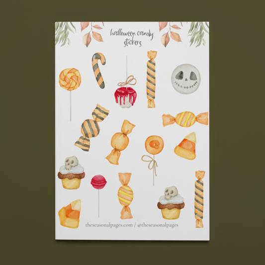 Printable Halloween Candy Sticker Set