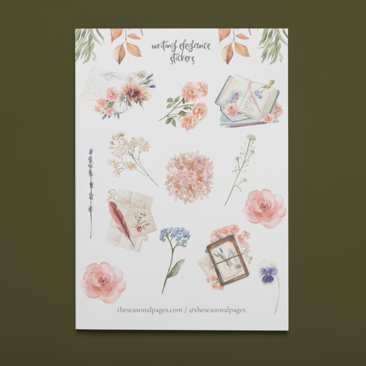 Printable Writing Elegance Sticker Set