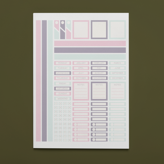 Printable Dainty Planner Sticker Set