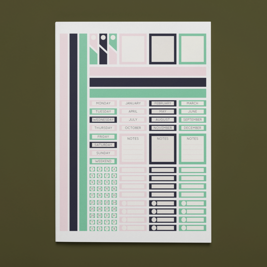 Printable Bold Glam Planner Sticker Set