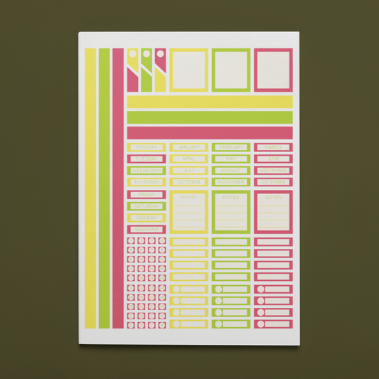 Printable Summer Vibes Planner Sticker Set