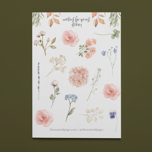 Printable Waiting For Spring Sticker Set