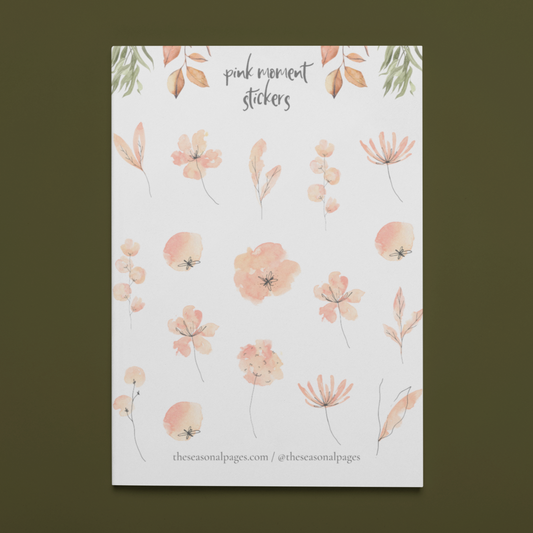 Printable Pink Moment Sticker Set
