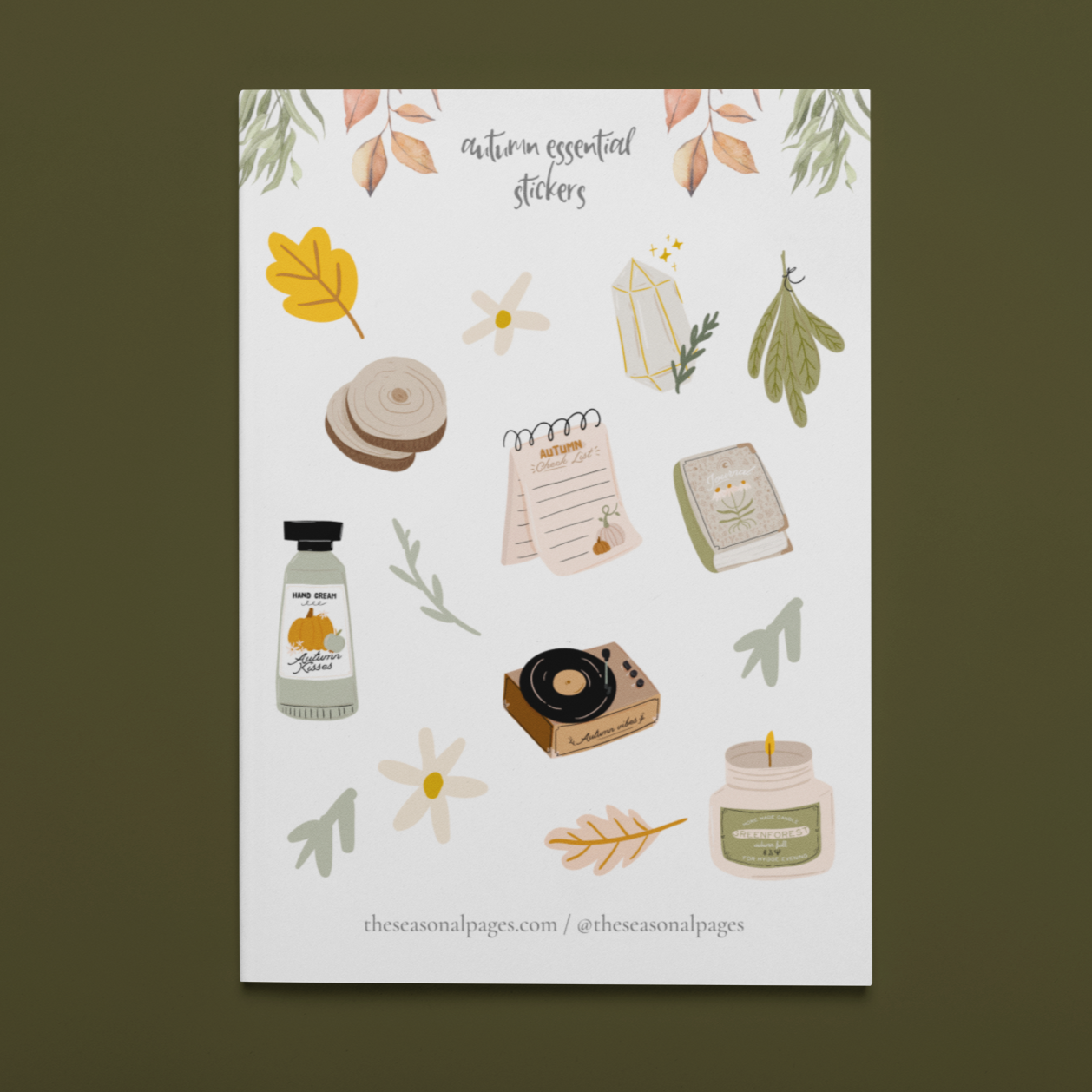 Printable Autumn Essentials Sticker Set