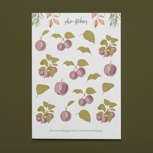 Printable Plum Sticker Set